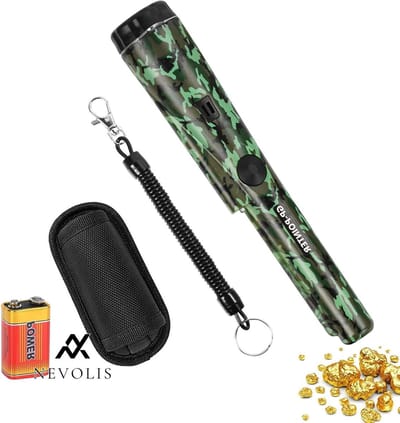 Nevolis Metaaldetector Pinpointer Professionele Draagbare 360 graden zoekfunctie IP66 Waterdichte voor Kinderen VolwassenenWildernis Verkenning_survivalkit .