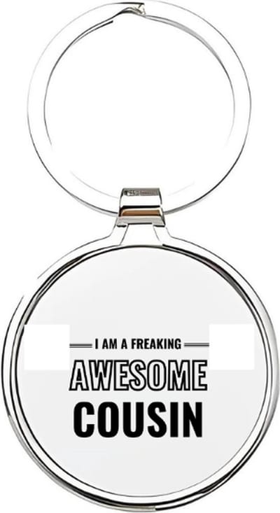 Akyol - i am an freaking awesome cousin Sleutelhanger - Neef - de leukste neef of nicht - neef sleutelhanger - nicht sleutelhanger - sleutelhanger voor neven - familie sleutelhanger - verjaardagscadeautje - cadeau voor de liefste neef - 4 x 7,5 CM