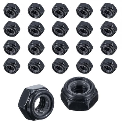 Set van 20 Ultra Hoge Sterkte M8 Zeskant Moeren, RVS Zelfsluitende Moeren, Lock Nuts voor Duurzame Bevestiging