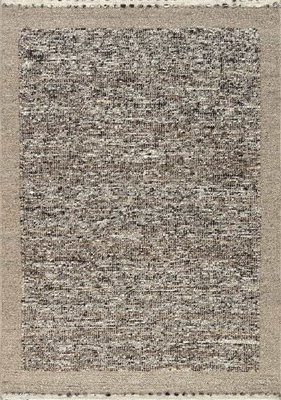Acsento Elba Dark Brown Vloerkleed - 200 x 290 cm - Bruin - Rechthoekig - Wol - Eetkamer, Woonkamer - Schakering - Modern