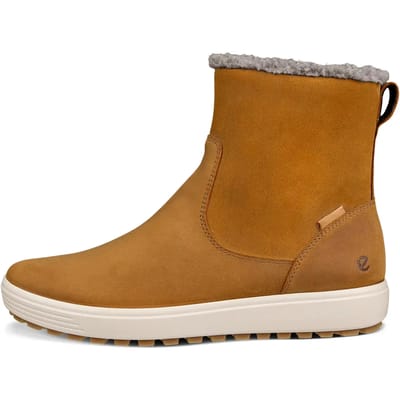 Ecco Soft 7 Tred W Enkellaarsjes cognac Nubuck - Dames - Maat 38