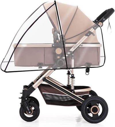 Universele regenhoes voor kinderwagens, transparant, waterdicht PVC, beschermt tegen regen, wind, sneeuw en kou