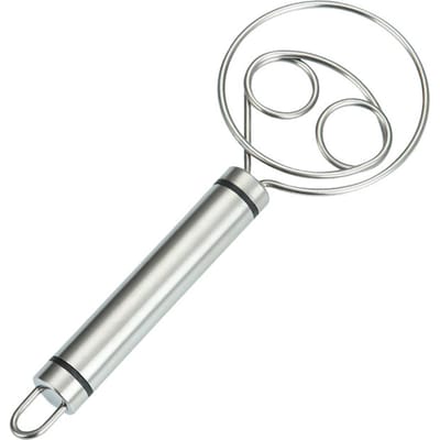 1/10 pièces Fouet à Pâte Acier Inoxydable Style Hollandais Pâte à Pain Batteur Manuel Poignée en Acier Inoxydable Outils de Boulangerie Cuisine Mélange Artisanal W310WW-