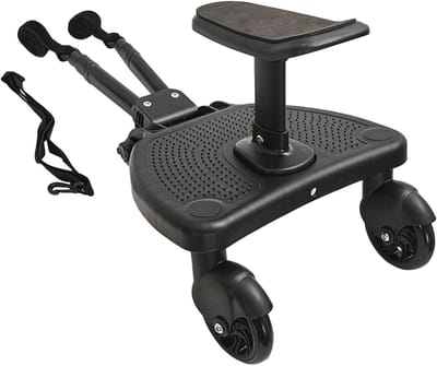 Kinderwagen Plank - Meerijdplank Zitje - Flexibel Kindertransport - 2-in-1 Zitten Staan - 35x35x13 cm - Universeel