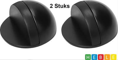 *** 2 delige RVS Vloerdeurstopper zonder boren - Zelfklevende Geluiddemper voor Binnendeur - van Heble® ***