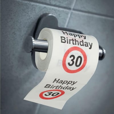 Grappig Toiletpapier 30e Verjaardag Cadeau - Feestartikel met Opdruk