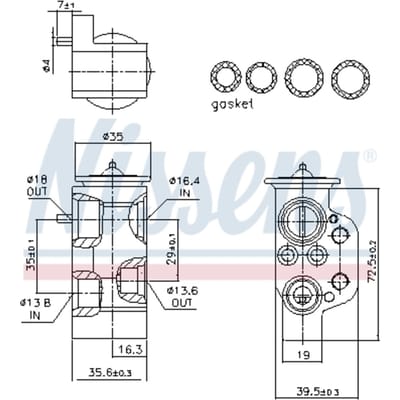Airco ventiel NISSENS 999376