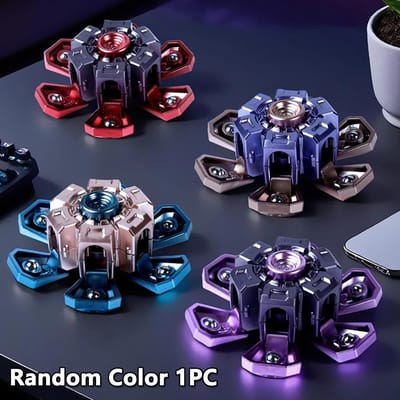 Creatieve EDC Hand Spinner Stressverlichtend Speelgoed DIY Draaiende Vingertop Gyroscoop Spinner Fidget Speelgoed voor Kinderen Volwassenen Verjaardagscadeaus black
