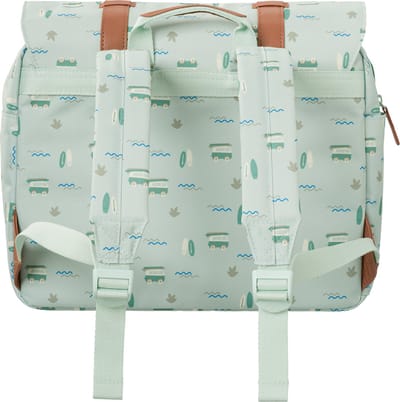 Fresk Boekentas voor kinderen 4-6 jaar - 8,3 L - Schooltas Kind Jongens - Verstelbare Schouderbanden en Kliksluiting - Waterafstotende Rugtas - Groen - Surf Boy