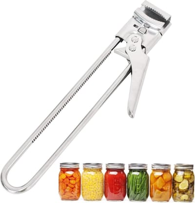 Verstelbare potopener - handmatige roestvrijstalen blikopener voor oude zwakke handen - keuken flesopener - deksels van 05 tot 136 cm - gebruiksvriendelijk en duurzaam potten opener