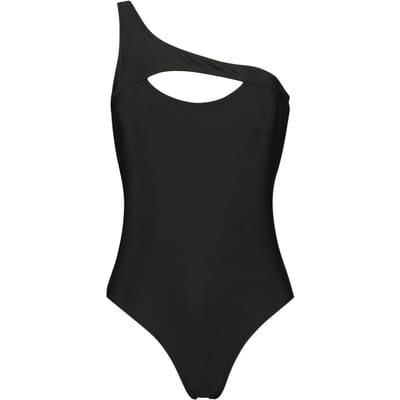 Black Premium by EMP Zwempak - Asymmetric Swimsuit - S tot M - voor Vrouwen - zwart
