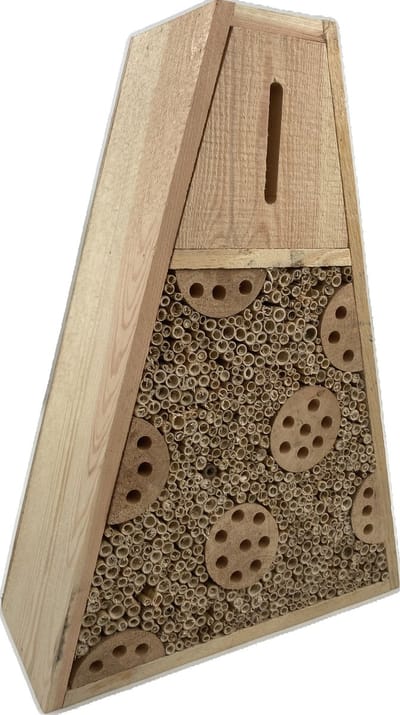 GARDEN SPIRIT Bijenhotel piramide 28 x 10 x 40 cm. Insectenhotel