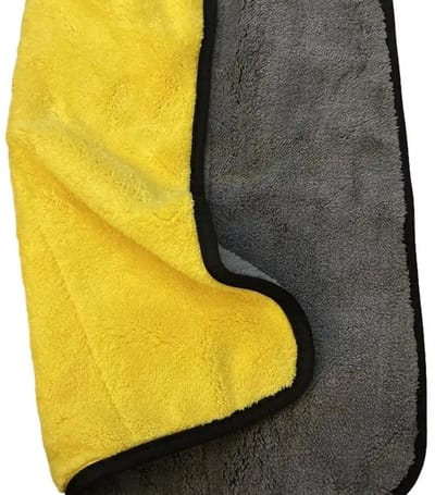 Go Go Gadget - Microvezel droogdoek - Auto droogdoek - Schoonmaakdoek - 40x40cm - Geel/ Grijs - 5 stuks