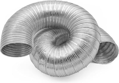 H&C VENT 80mm / 3,2 inch leidingenbuis │ Flexibele aluminium buis │ Aircon leidingenslang │ Ventilatie flexibele afzuigleiding │ Wasdroger, gasfornuis, afzuigventilator, airconditioning (Airco, AC)