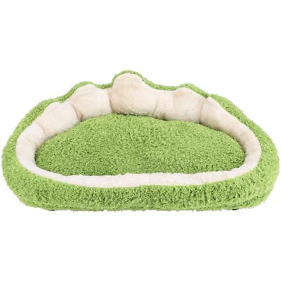 Pluche Huisdierbed Zacht Warm Verbeterd Comfort Multifunctioneel Ruim Hond Kat Bank Bed voor Winter Groen groen