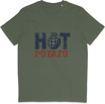 Heren en Dames T Shirt - Hot Potato - Khaki Groen - XS