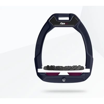 Veiligheidstrenzen voor paardrijden Schuin Ultra Grip Bordeaux/Wit/Pruim Flex-On Safe-On