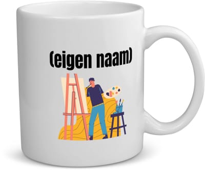 Akyol - kunstenaar die schildert met eigen naam koffiemok - theemok - Kunst - kunstenaars/kunstenaressen - iemand die houdt van kunst of kunst maken - verjaardag - cadeau - kado - 350 ML inhoud