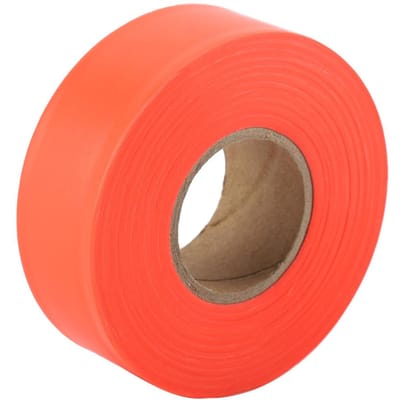 Rouleau de Ruban de Marquage de Camping à Haute Visibilité Ruban d'Avertissement(Orange)