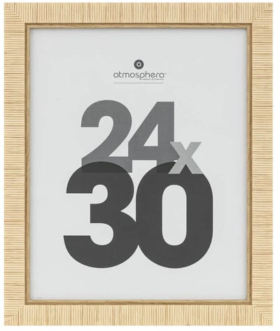 Atmosphera Fotolijstje Bali - voor 24 x 30 cm foto - beige - mdf/glas - ornament frame 29 x 35 cm - staand/hangend