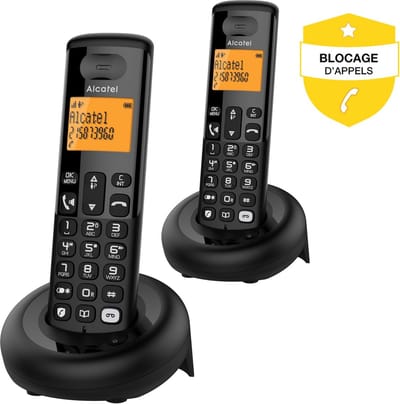 Draadloze DECT Telefoon - Vaste Telefoon Duo - Thuis Bellen - Met Antwoordapparaat - 2 Handsets - Zwart