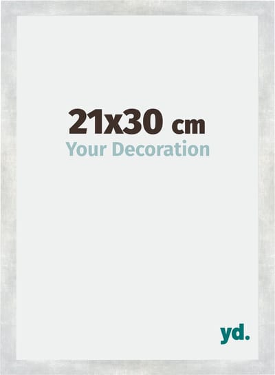 Your Decoration - Fotolijst 21x30 cm - MDF - Zilver Glanzend Vintage - Mura