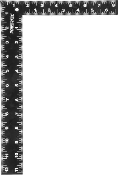 L-vierkante liniaal 8" x 12" voor houtbewerking - Nauwkeurig en veelzijdig gereedschap voor timmerwerk en bouw