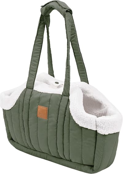 Huisdier Draagtas - Reismand Huisdieren - Veilig Reizen - Ademend Nylon Materiaal - 40 x 24 x 5 cm - Groen