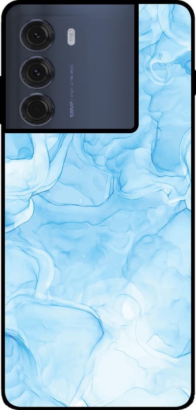 Smartphonica Telefoonhoesje Geschikt voor Motorola Moto G200 5G / Edge S30 met marmer opdruk - TPU backcover case marble design - Lichtblauw geschikt voor Motorola Edge S30;Motorola Moto G200 5G