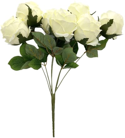 Dailygoods- Kunstboeket Premium Kwaliteit - Veldboeket Kunstbloemen - Tafeldecoratie - 7 Bloemen - 42cm - Zacht Textiel - Nepboeket