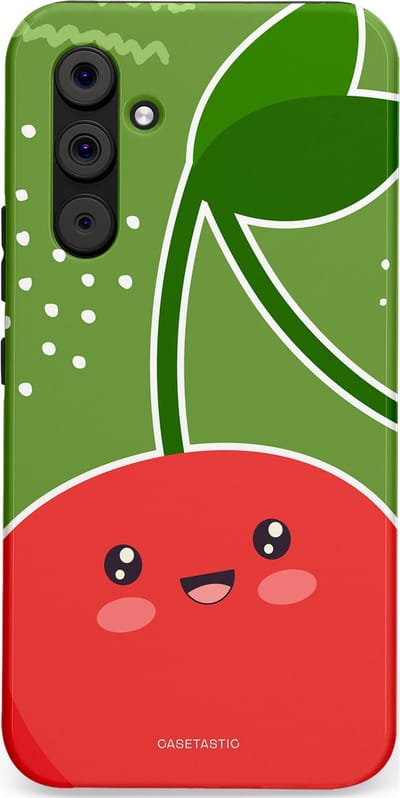 Casetastic Hoesje Geschikt voor Samsung A54 (5G) - Stijlvolle Beschermende Duo-layer Case - Kersenkus