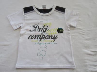 dirkje , jongens , t-shirt korte mouw , wit , gele artisan  , 92 - 2 jaar