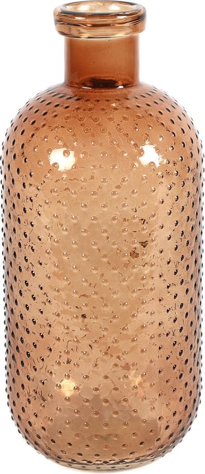 Countryfield Bloemenvaas Cactus Dots - lichtbruin transparant - glas - 15 x 35 cm