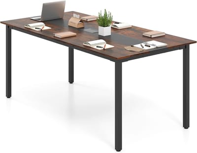 Grote Rechthoekige Vergadertafel voor 8-10 Personen - 180x90 cm - Robuust Industrieel Design