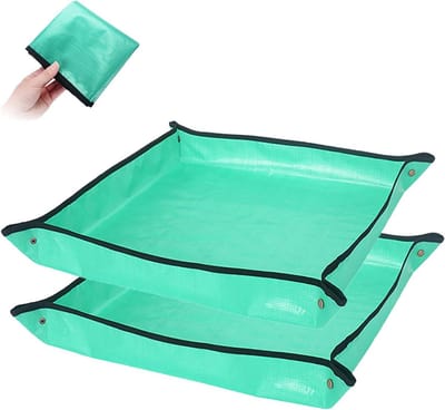 Verpotmat Tuin - Bodemdoek - Planten Verpotten - Waterdicht & Lekvrij - 68x68 cm - Groen
