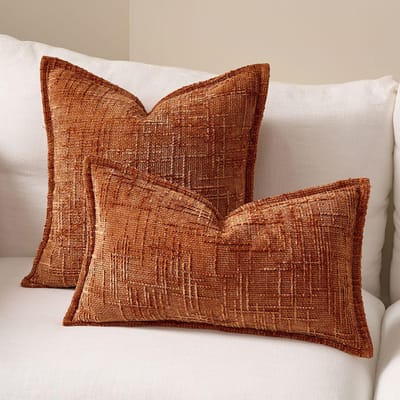 Eenvoudige Comfortabele Kussensloop Chenille Bamboe Gewrichtsgaren Rand Gedrukt Bank Gooi Kussensloop Effen Kleur Hoofdeinde Kussensloop 50x50cm