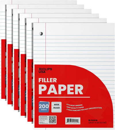 Losbladig Papier - Notitiepapier Vellen - Studie Kantoor Thuis - 60 gsm Kwaliteit - 10.5 x 8 Inch - Wit