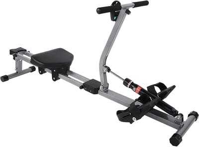Roeimachine Cardio - Thuisgymnastiek Fitnessapparaat - Volledige Lichaamsoefening - 12 Versnellingen Weerstand - 102 x 35 x 22 cm - Zwart