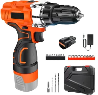 Accuboormachine 21V - 25+1 Koppel - 2 Snelheden - Elektrische Schroevendraaierset - Inclusief Accessoirekit