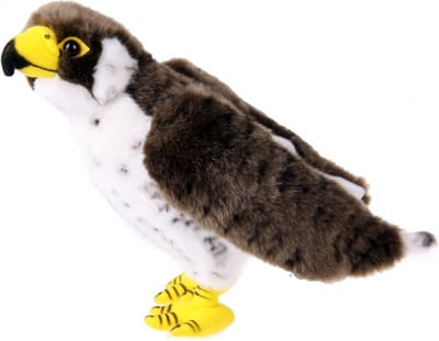 Pluche slechtvalk knuffel - bruin/wit - 23 cm - roofvogel - Knuffeldieren - Vogels