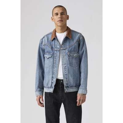 Levi's Western Shorthorn Trucker Jacket Blue Taglia: S | Giacche di jeans Outlet | Uomo | Blu