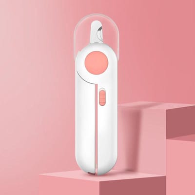 Huisdier Nagelknipper Veilig Transparant Schot Klein Hond Kat Nagelknipper met LED-licht voor Puppy Kitten roze