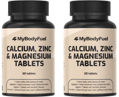 MyBodyFuel - Calcium Magnesium Zink Tabletten - 2 Pack - 3-in-1 Mineralencomplex - 120 Tabletten