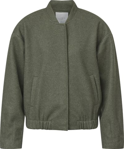SISTERS POINT Vabaia-bomber - Dames Jas - Khaki mel. - Maat S