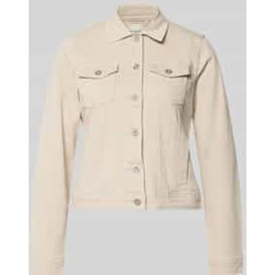 regular fit jeansjack van katoenmix