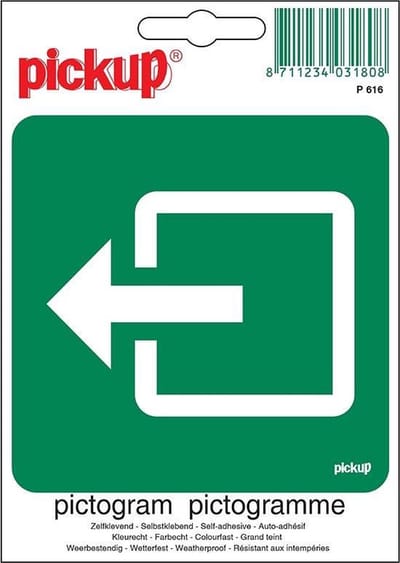 Pickup Pictogram 10x10 cm - Normale uitgang
