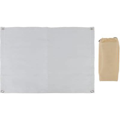 Vuurplaatsmat met siliconencoating, brandwerend glasvezel, geïsoleerde ondergrillmat voor buiten kamperen, BBQ beige