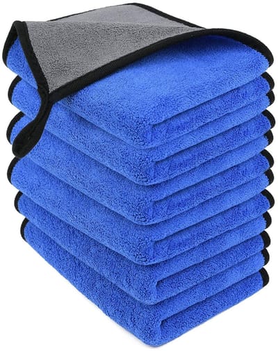 carmdering - Microfiber Doek - Microvezel Doek - Schoonmaakdoek - Hoge Absorptie - Streepvrij Resultaat - Polyester En Polyamide - 500 GSM Zachtheid - Veilig Voor Lak En Glas - 6 Stuks