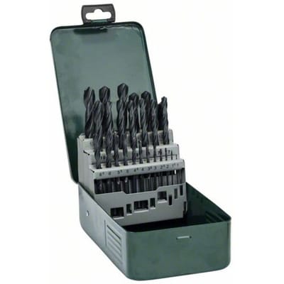 Bosch Accessories 2607019446 Promoline HSS Metaal-spiraalboorset 25-delig 1 mm, 1.5 mm, 2 mm, 2.5 mm, 3 mm, 3.5 mm, 4 mm, 4.5 mm, 5 mm, 5.5 mm, 6 mm,