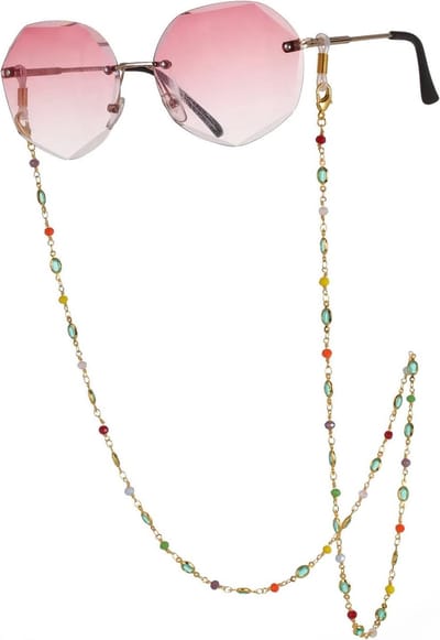 Brilketting Kristal - Brilkoord Ketting - Veilig Bril Dragen - Meerdere Kleuren - Niet Gespecificeerd - Multicolor